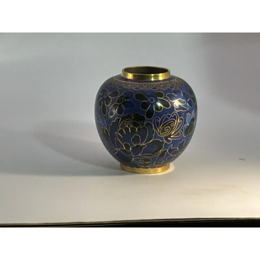 Azure‎ Blue Cloisonné Keepsake Urn 4